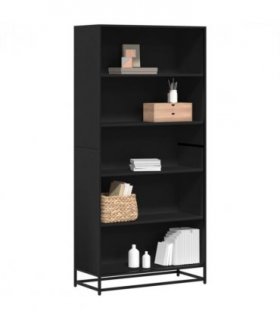 vidaXL Bookcase Black 80.5x35x170.5 cm Engineered Wood