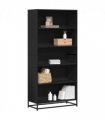 vidaXL Bookcase Black 80.5x35x170.5 cm Engineered Wood