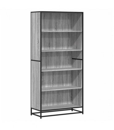 vidaXL Bookcase Grey Sonoma 80.5x35x170.5 cm Engineered Wood