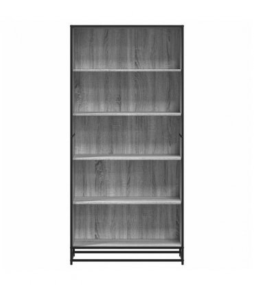 vidaXL Bookcase Grey Sonoma 80.5x35x170.5 cm Engineered Wood