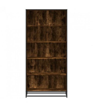 vidaXL Bookcase Smoked Oak 80.5x35x170.5 cm Engineered Wood