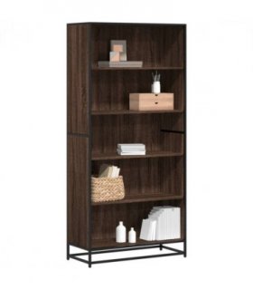 vidaXL Bookcase Brown Oak 80.5x35x170.5 cm Engineered Wood