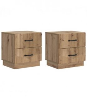 vidaXL Bedside Cabinet 2 pcs Artisan Oak 43 x 34.5 x 44.5 cm