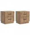 vidaXL Bedside Cabinet 2 pcs Artisan Oak 43 x 34.5 x 44.5 cm