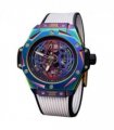 New Rainbow Watch Mens Dated Dial Analogue White Rubber Strap Watch NY London
