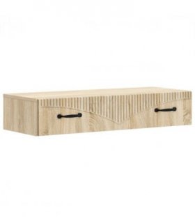 vidaXL Wall-Mounted Side Table Sonoma Oak 87.5 x 34.5 x 17 cm