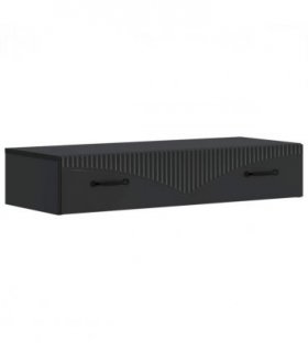 vidaXL Wall-Mounted Side Table Wall-mounted Black 87.5 x 34.5 x 17 cm