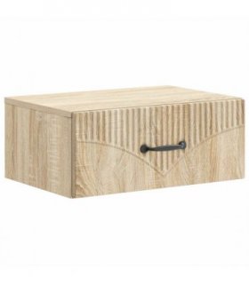 vidaXL Wall-Mounted Bedside Cabinet Sonoma Oak 49 x 34.5 x 20 cm