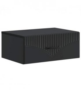 vidaXL Wall-Mounted Bedside Cabinet Black 49 x 34.5 x 20 cm