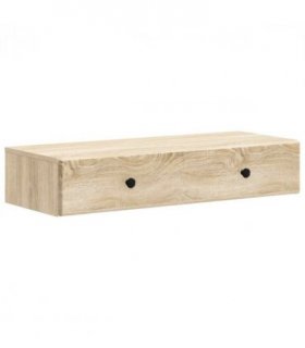 vidaXL Wall-Mounted Side Table Sonoma Oak 87.5 x 34.5 x 17 cm