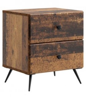 vidaXL Bedside Cabinet Old Wood 43 x 34.5 x 47.5 cm Engineered Wood