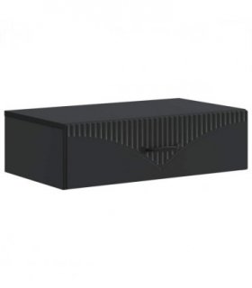 vidaXL Wall-Mounted Side Table Black 59 x 34.5 x 17 cm Engineered Wood