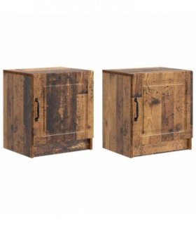 vidaXL Bedside Cabinet 2 pcs Old Wood 43 x 34.5 x 47 cm