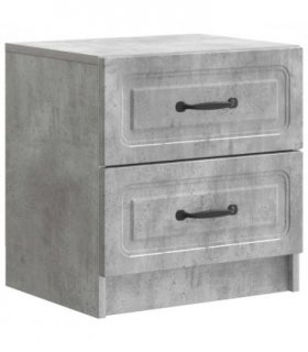 vidaXL Bedside Cabinet with Drawer Concrete Grey 43 x 34.5 x 44.5 cm