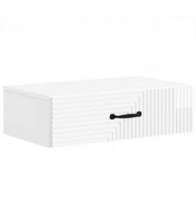 vidaXL Wall-Mounted Side Table High Gloss White 59 x 34.5 x 17 cm