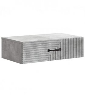 vidaXL Wall-Mounted Side Table Concrete Grey 59 x 34.5 x 17 cm
