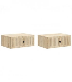 vidaXL Bedside Cabinet with Drawer 2 pcs Sonoma Oak 49 x 34.5 x 20 cm