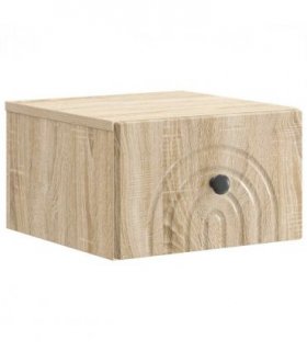 vidaXL Wall-Mounted Bedside Cabinet Sonoma Oak 33 x 34.5 x 20 cm