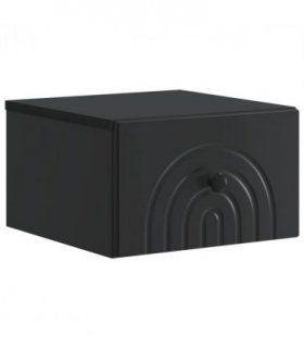 vidaXL Wall-Mounted Bedside Cabinet Black 33 x 34.5 x 20 cm