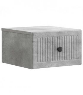 vidaXL Wall-Mounted Bedside Cabinet Concrete Grey 33 x 34.5 x 20 cm