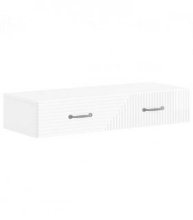 vidaXL Wall-Mounted Side Table High Gloss White 87.5 x 34.5 x 17 cm