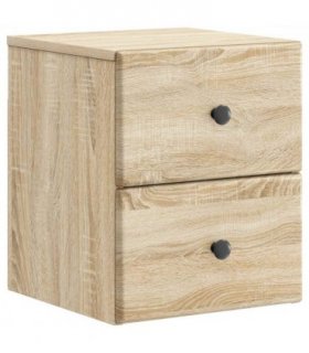 vidaXL Wall-Mounted Bedside Cabinet Sonoma Oak 34.5 x 33 x 40 cm