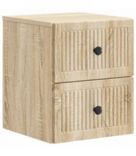 vidaXL Wall-Mounted Bedside Cabinet Sonoma Oak 33 x 34.5 x 40 cm