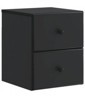 vidaXL Wall-Mounted Bedside Cabinet Black 34.5 x 33 x 40 cm