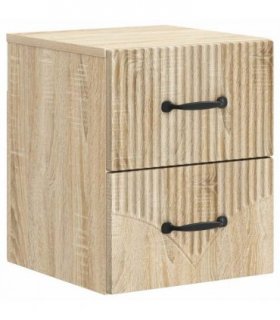 vidaXL Wall-Mounted Bedside Cabinet Sonoma Oak 34.5 x 33 x 40 cm