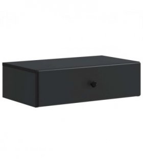 vidaXL Wall-Mounted Side Table Black 59 x 34.5 x 17 cm Engineered Wood