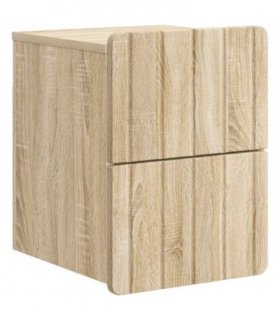 vidaXL Wall-Mounted Bedside Cabinet Sonoma Oak 33 x 34.5 x 43 cm