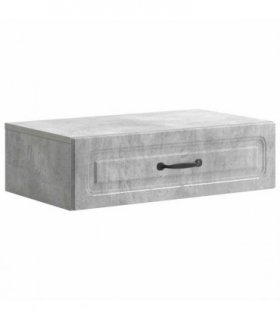vidaXL Wall-Mounted Side Table Concrete Grey 59 x 34.5 x 17 cm