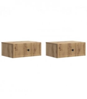 vidaXL Bedside Cabinet with Drawer 2 pcs Artisan Oak 49 x 34.5 x 20 cm