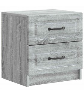 vidaXL Bedside Cabinet Grey Sonoma 43 x 34.5 x 44.5 cm Engineered Wood
