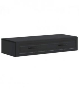 vidaXL Wall-Mounted Side Table Wall-mounted Black 87.5 x 34.5 x 17 cm