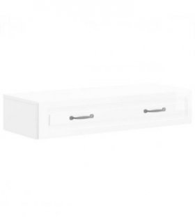 vidaXL Wall-Mounted Side Table High Gloss White 87.5 x 34.5 x 17 cm