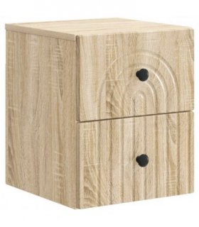 vidaXL Wall-Mounted Bedside Cabinet Sonoma Oak 33 x 34.5 x 40 cm