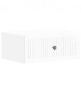 vidaXL Bedside Cabinet with Drawer High Gloss White 49 x 34.5 x 20 cm