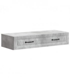 vidaXL Wall-Mounted Side Table Concrete Grey 87.5 x 34.5 x 17 cm