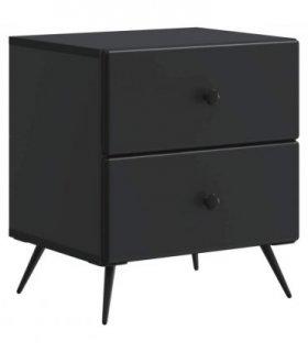 vidaXL Bedside Cabinet Black 43 x 34.5 x 47.5 cm Engineered Wood