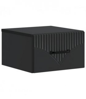 vidaXL Wall-Mounted Bedside Cabinet Black 34.5 x 33 x 20 cm