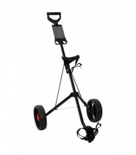 vidaXL Golf Trolley Folding Manual Black 66 x 65 x 112 cm Iron