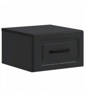 vidaXL Wall-Mounted Bedside Cabinet Black 34.5 x 33 x 20 cm