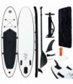 Inflatable Stand Up Paddle Board Set Black and White