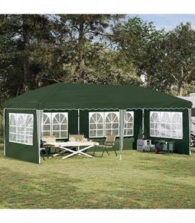 vidaXL Pop-up Party Tent 575 x 289 x 245 cm Green