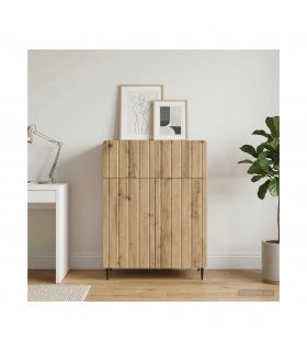 vidaXL Sideboard Artisan Oak 66 x 34.5 x 92 cm Engineered Wood