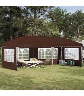 vidaXL Pop-up Party Tent 575 x 289 x 245 cm Brown