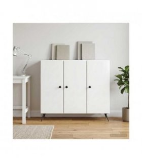 vidaXL Sideboard High Gloss White 89 x 34.5 x 80 cm Engineered Wood