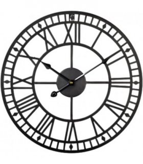 DOUBLE EDGE 47CM CLOCK - BLACK