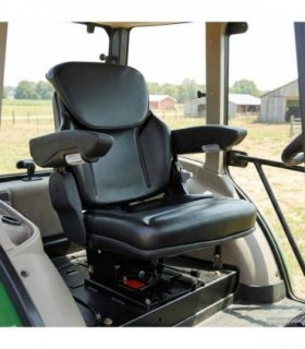 vidaXL Tractor Seat with Suspension Black 60 x 58 x 72 cm